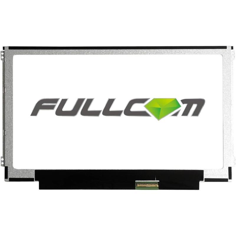 White LCD panel with Fullcon logo centered on the screen and a black connector housing at the bottom.