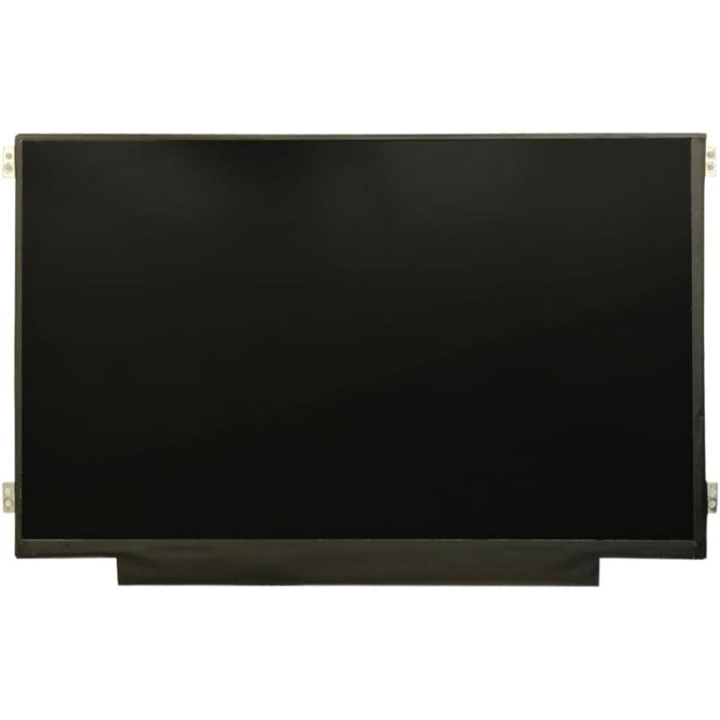 Front view of a large flat-screen monitor with a black display and metal frame, no stand visible.