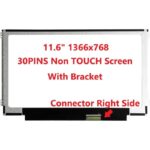 11.6-inch non-touch LCD panel (1366×768) with bracket; connector on the right side.