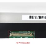 Close-up of a green PCB with a 40-pin connector, red outline around the connector and the caption '40 Pin Connection', with labels such as VDDIN, PWM, and VCC visible on the board.