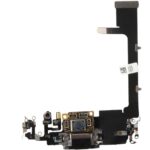 Internal smartphone logic board with camera module and surrounding flex cables on an L-shaped metal frame.