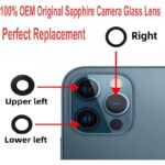 Diagram labeling the smartphone rear camera lenses upper left lower left right with arrows and Perfect Replacement text