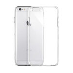 Clear transparent iPhone case shown from back and side with camera cutout visible for a precise fit