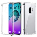 Clear protective case for a Samsung Galaxy phone shown from both front and back highlighting camera and button cutouts