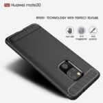 Huawei Mate20 protective case with brushed texture and non slip anti fingerprint and anti scratch features shows camera cutout